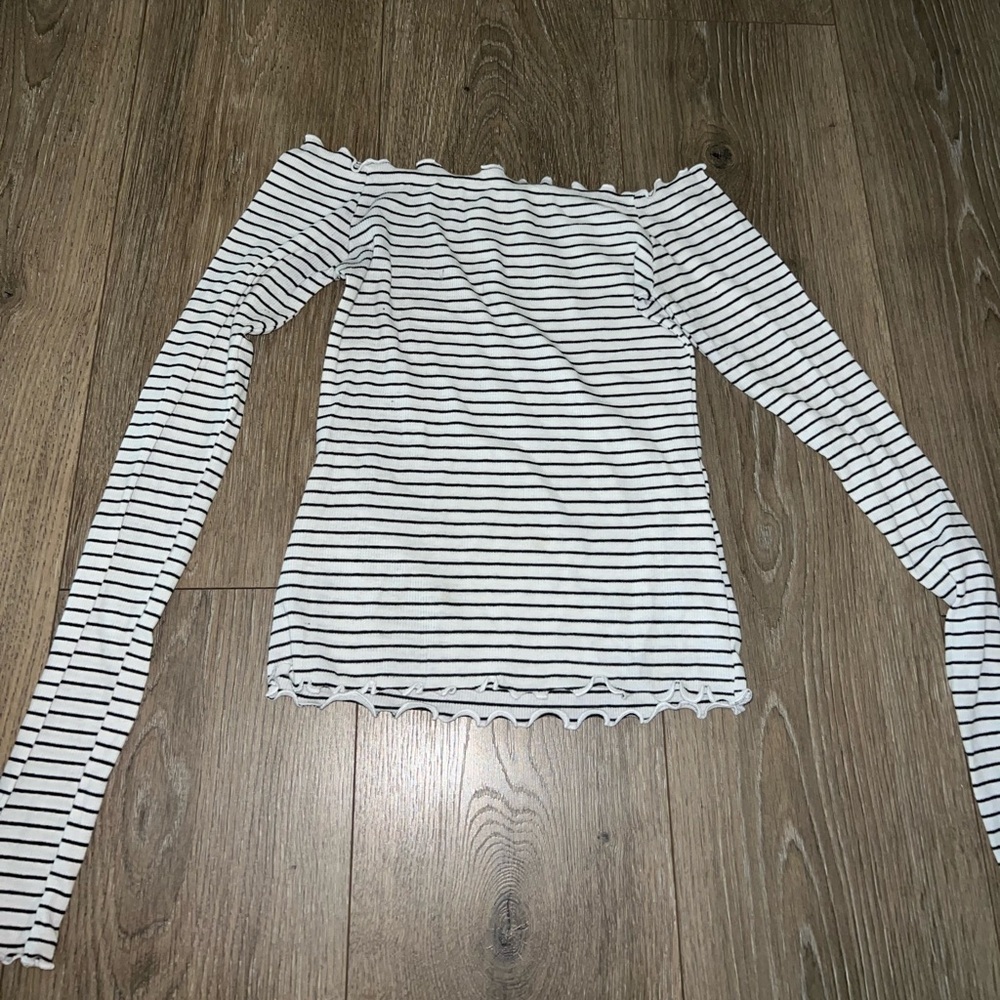 black and white striped shirt